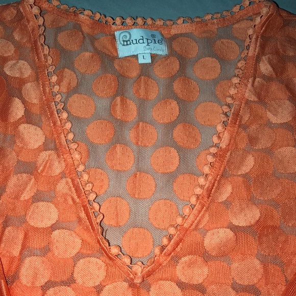 Orange Polka Dot Coverup - Picture 3 of 4